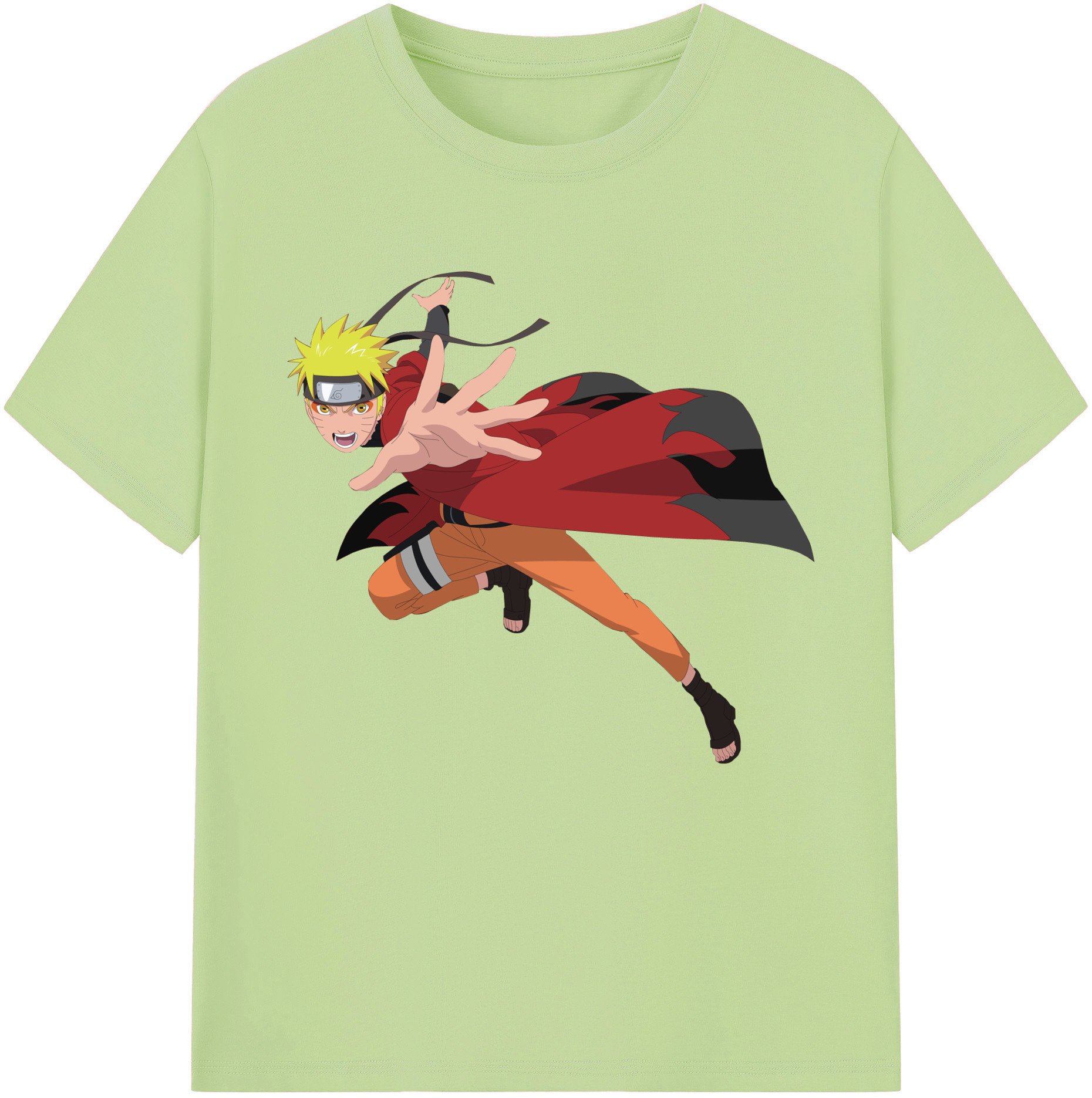 （画像用） NARUTO -ナルト- うずまき ナルト Uzumaki Naruto 綿100％半袖Tシャツ（フロントプリント）